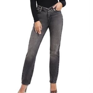 Good American Good Classic Low Fray Hem Jeans